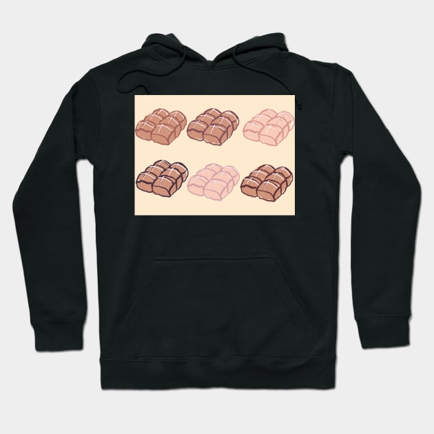 Hot Cross Buns Hoodie by aureliaazreal